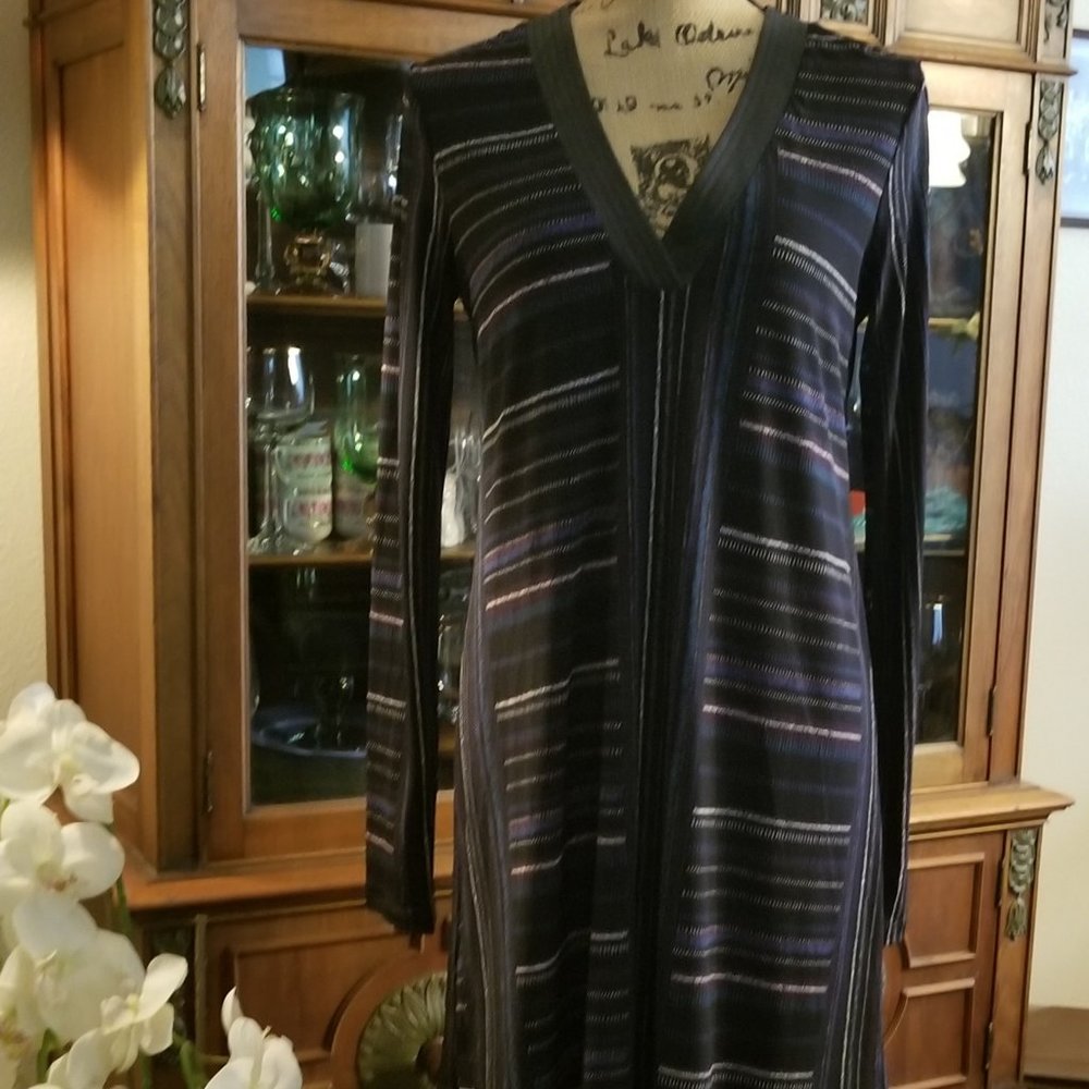 BCBGeneration Black Dress with faux leather sz S